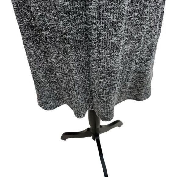 Garage Petite S Gray Marled Knit Swing Dress Long Sleeve Scoop Neck Casual - Picture 5 of 7